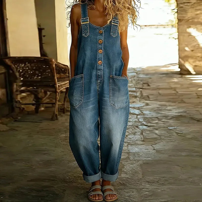 Carla™ | Vintage Soft-Look Overalls