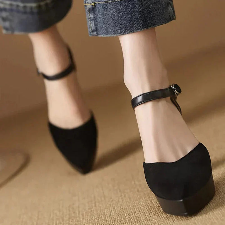 Aveline™ | Ankle Strap Platform Heel Pumps