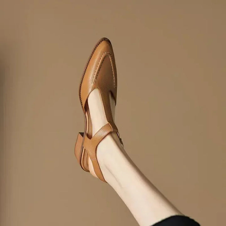 Sabine™ | Bold Buckle Low Heel Shoes