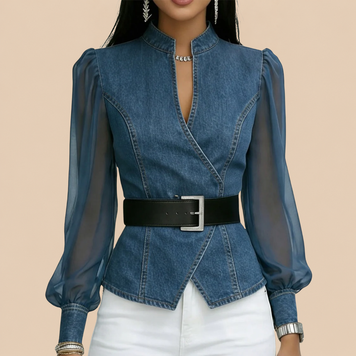 Alessia™ | Structured Chiffon Sleeve Top
