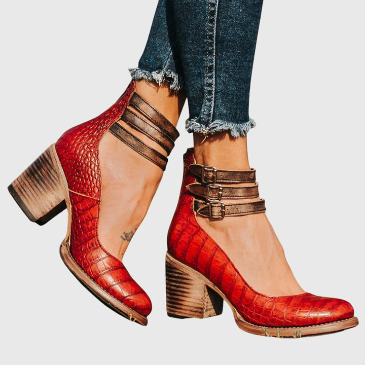 Lucienne™ | Refined Multi Strap Block Heel Sandals