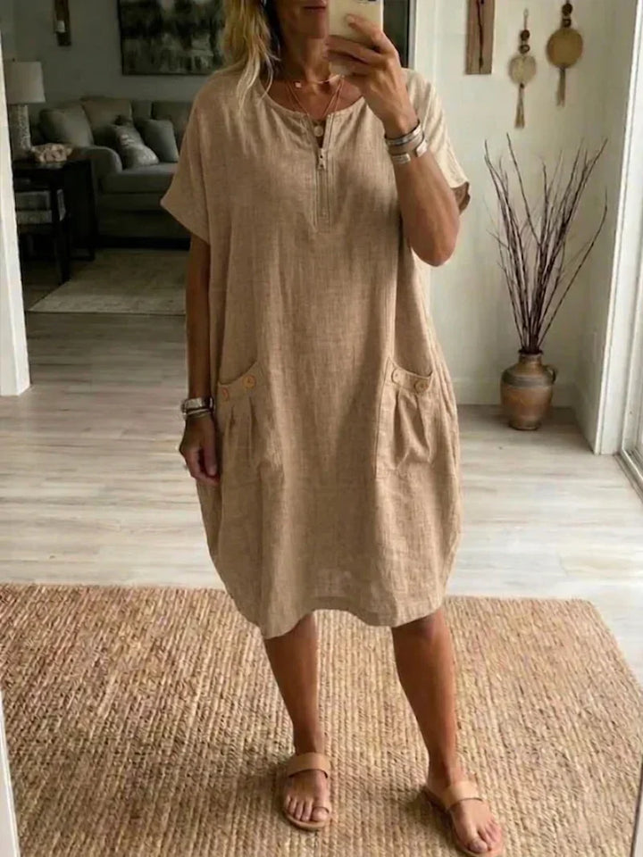 -Pascale™ | Zip-Front Maxi Dress-