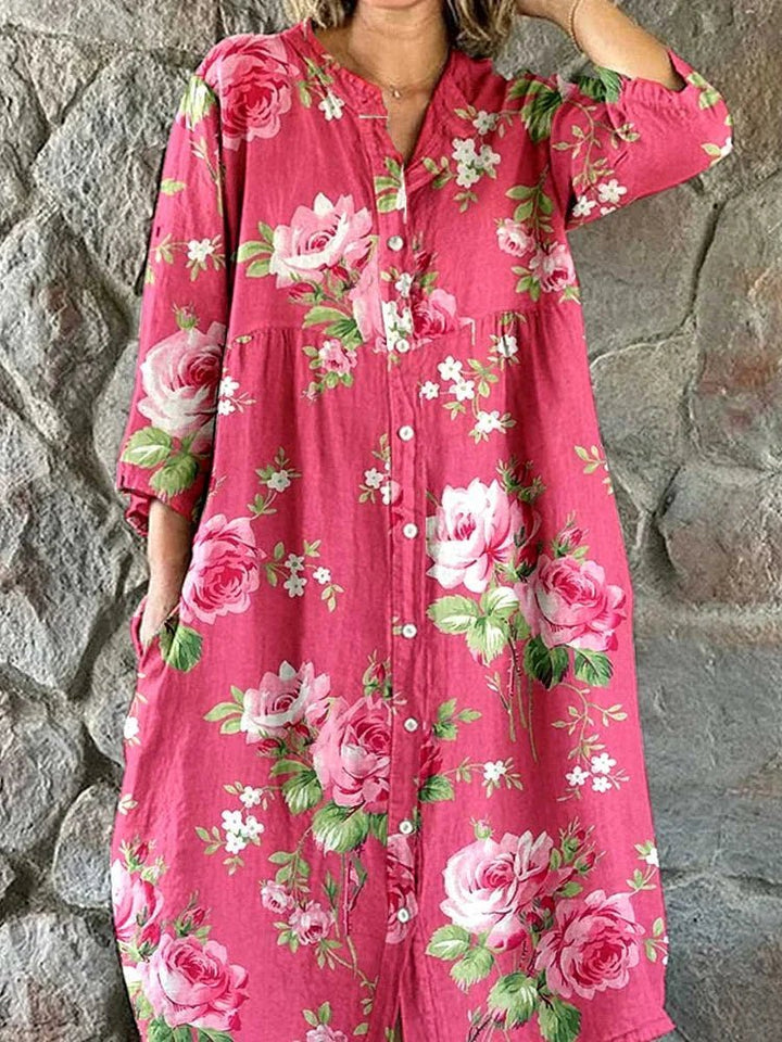 Audrey™ | Artistic Floral Maxi Dress