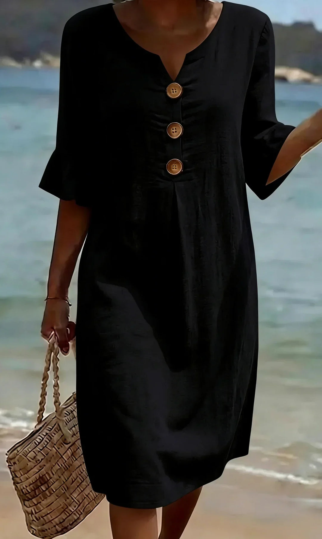 -Radmila™ | Textured Long Sleeve Dress-