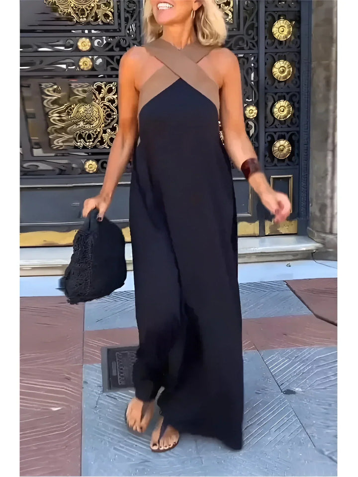 -Quirine™ | Wrap-Front Maxi Dress-