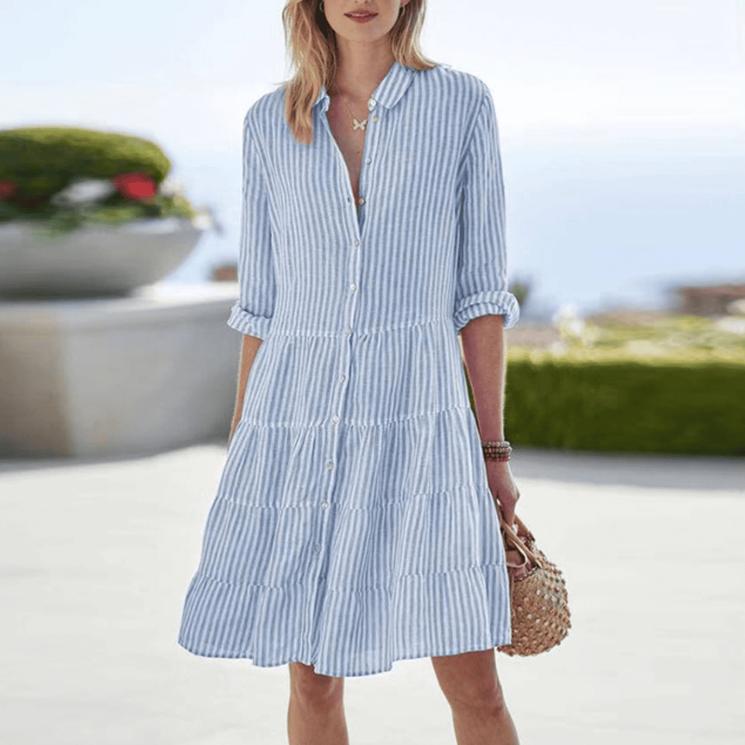 Serena™ | Breezy Striped A-Line Dress