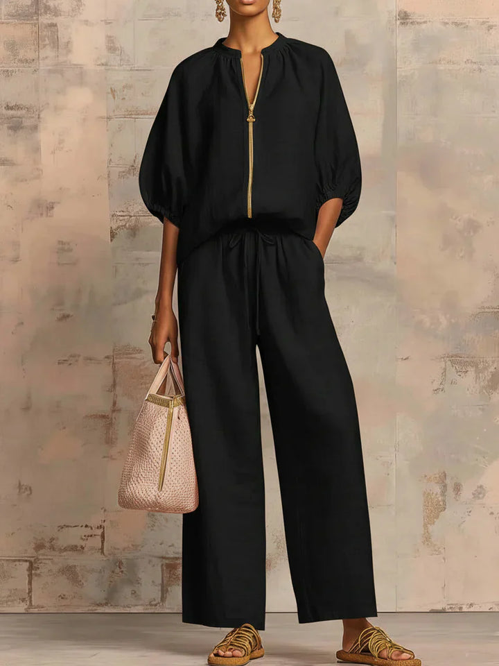 Hermione™ | Shirt-Style Two-Piece Set