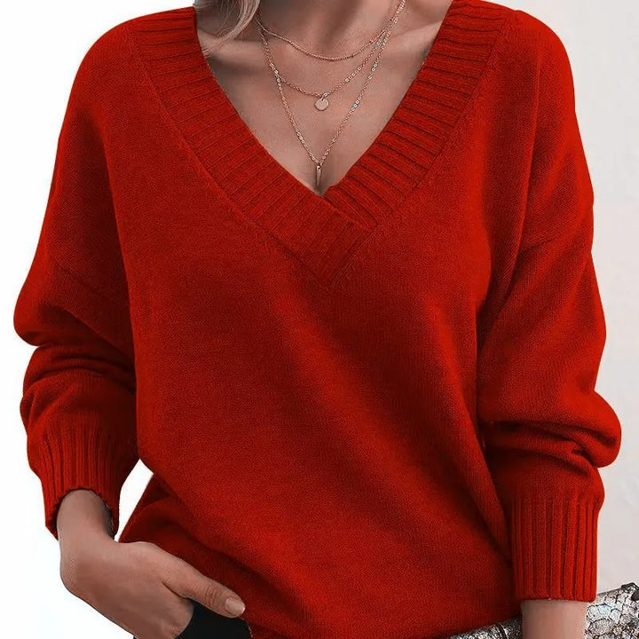 Charlotte | Relaxed V-Neck Knit Sweater