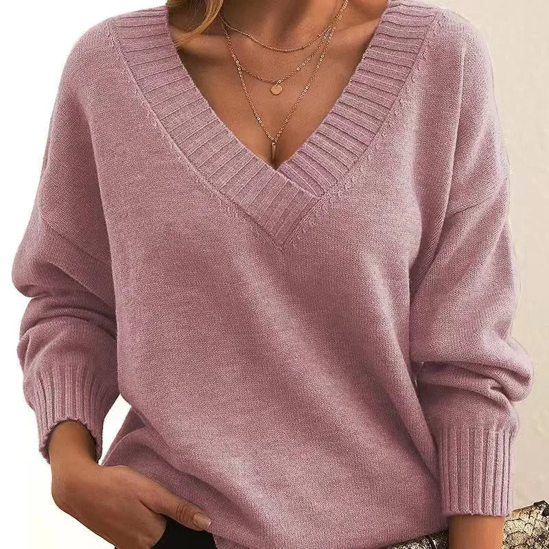 Charlotte | Relaxed V-Neck Knit Sweater